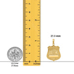 Load image into Gallery viewer, 14K Yellow Gold Large Police Badge Pendant with Necklace Chain Options