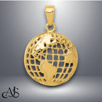 Load image into Gallery viewer, 14K Yellow Gold Polished Globe Pendant with Necklace Chain Options