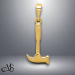 Load image into Gallery viewer, 14K Yellow Gold Hammer Charm with Necklace Chain Options