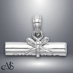 Load image into Gallery viewer, 14K Yellow Gold or White Gold 3D Hollow Polished DIPLOMA Pendant with Necklace Chain Options