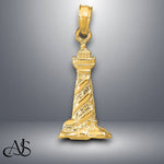 Load image into Gallery viewer, 14K Yellow Gold 3D St. Augustine Lighthouse Pendant with Necklace Chain Options