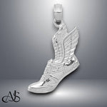 Load image into Gallery viewer, 14K Yellow Gold or White Gold Running Shoe Pendant with Necklace Chain Options