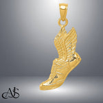 Load image into Gallery viewer, 14K Yellow Gold Polished Running Shoe Pendant with Necklace Chain Options