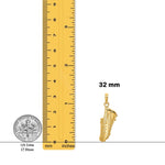 Load image into Gallery viewer, 14K Yellow Gold Polished Open-Backed Soccer Cleat Shoe Charm with Necklace Chain Options
