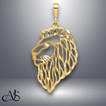 Load image into Gallery viewer, 14K Yellow Gold Filigree Lions Head Pendant with Necklace Chain Options