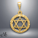 Load image into Gallery viewer, 14K Yellow Gold Star Of David Charm with Necklace Chain Options