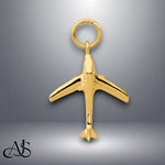 Load image into Gallery viewer, 14K Yellow Gold 3D Jet Charm with Necklace Chain Options