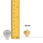 Load image into Gallery viewer, 14K Yellow Gold Flag Heart Charm with Necklace Chain Options