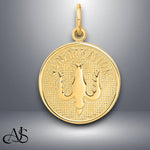 Load image into Gallery viewer, 14K Yellow Gold Confirmation w/Dove Medal Charm with Necklace Chain Options
