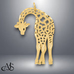 Load image into Gallery viewer, 14K Yellow Gold Giraffe Charm with Necklace Chain Options