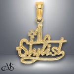 Load image into Gallery viewer, 14K Yellow Gold #1 STYLIST Charm with Necklace Chain Options