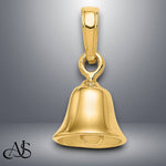 Load image into Gallery viewer, 14K Yellow Gold 3-D Moveable Bell Pendant with Necklace Chain Options