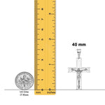 Load image into Gallery viewer, 14K White Gold Crucifix Pendant with Necklace Chain Options