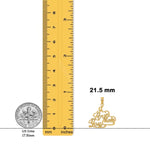 Load image into Gallery viewer, 14K Yellow Gold I LOVE YOU MOM Charm with Necklace Chain Options