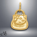 Load image into Gallery viewer, 14K Yellow Gold 3-D Purse Charm with Necklace Chain Options