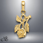 Load image into Gallery viewer, 14K Yellow Gold Rose Pendant with Necklace Chain Options