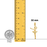 Load image into Gallery viewer, 14K Yellow Gold Ballerina Pendant with Necklace Chain Options