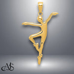 Load image into Gallery viewer, 14K Yellow Gold Ballet Dancer Pendant with Necklace Chain Options