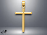 Load image into Gallery viewer, 14K Yellow Gold Hollow Polished Cross Pendant with Necklace Chain Options