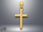 Load image into Gallery viewer, 14K Yellow Gold Polished Hollow Cross Pendant with Necklace Chain Options