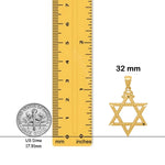 Load image into Gallery viewer, 14K Yellow Gold Diamond-cut Star of David Pendant with Necklace Chain Options