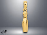 Load image into Gallery viewer, 14K Yellow Gold 3-D Bowling Charm or 3-D Bowling Pin and Ball Charm with Necklace Chain Options