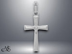 Load image into Gallery viewer, 14K Yellow Gold or White Gold Diamond-cut X Cross Pendant with Necklace Chain Options