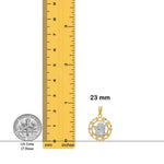 Load image into Gallery viewer, 14K Yellow Gold w/Rhodium Angel Pendant with Necklace Chain Options