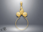 Load image into Gallery viewer, 14K Yellow Gold Sea Shell Charm Holder with Necklace Chain Options