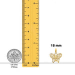 Load image into Gallery viewer, 14K Yellow Gold or White Gold Diamond-cut Butterfly Pendant with Necklace Chain Options