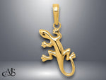 Load image into Gallery viewer, 14K Yellow Gold Polished Gecko Pendant with Necklace Chain Options