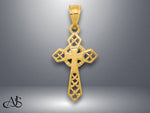 Load image into Gallery viewer, 14K Yellow Gold Celtic Cross Pendant with Necklace Chain Options