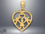 Load image into Gallery viewer, 14K Yellow Gold Heart Charm with Necklace Chain Options