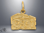 Load image into Gallery viewer, 14K Yellow Gold Swiss Cheese Charm with Necklace Chain Options