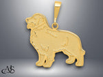 Load image into Gallery viewer, 14K Yellow Gold Golden Retriever Pendant with Necklace Chain Options