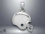 Load image into Gallery viewer, 14K Yellow Gold or White Gold Football Helmet Pendant with Necklace Chain Options