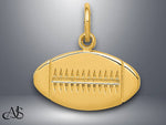 Load image into Gallery viewer, 14K Yellow Gold Football Charm with Necklace Chain Options