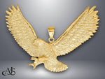 Load image into Gallery viewer, 14K Yellow Gold Eagle Pendant with Necklace Chain Options