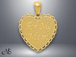 Load image into Gallery viewer, 14K Yellow Gold Reversible FOR MY MOM/ Thanks For Everything Pendant with Necklace Chain Options