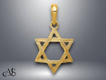Load image into Gallery viewer, 14K Yellow Gold Star of David Pendant with Necklace Chain Options