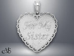 Load image into Gallery viewer, 14K Yellow Gold or White Gold Reversible For My Sister-Friends Forever Pendant with Necklace Chain Options