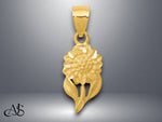 Load image into Gallery viewer, 14K Yellow Gold Satin Diamond-cut Sunflower Pendant with Necklace Chain Options