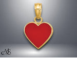Load image into Gallery viewer, 14K Yellow Gold Polished Enameled Heart Pendant with Necklace Chain Options