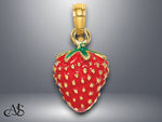 Load image into Gallery viewer, 14K Yellow Gold 3-D Enamel Fruit Charm with Necklace Chain Options