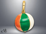 Load image into Gallery viewer, 14K Yellow Gold 3-D Multi Color Enamel Beach Ball Charm with Necklace Chain Options