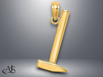 Load image into Gallery viewer, 14K Yellow Gold 3-D Hammer Charm with Necklace Chain Options