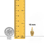 Load image into Gallery viewer, 14K Yellow Gold 3D Pinecone Charm with Necklace Chain Options