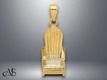 Load image into Gallery viewer, 14K Yellow Gold 3-D Beach Chair Charm with Necklace Chain Options