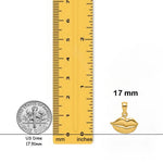 Load image into Gallery viewer, 14K Yellow Gold 2-D Polished Lips Charm with Necklace Chain Options
