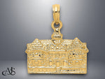 Load image into Gallery viewer, 14K Yellow Gold 3D Capital Building WILLIAMSBURG, VA Charm with Necklace Chain Options